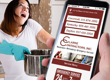 Call Clarke Contractors for Water Damage Restoration Services.